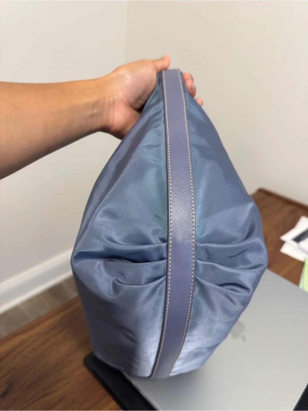 Authentic Vintage Y2K Prada Hobo Bag - Avio Blue- WITH Authenticity Card